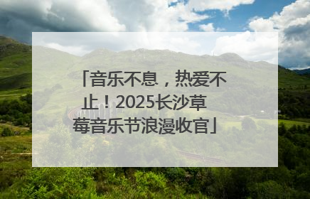 音乐不息，热爱不止！2025长沙草莓音乐节浪漫收官