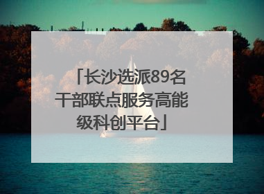 长沙选派89名干部联点服务高能级科创平台