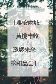 雅安雨城：黄桃丰收 邀您来采摘和品尝