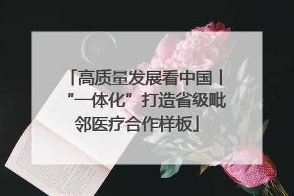 高质量发展看中国丨“一体化”打造省级毗邻医疗合作样板