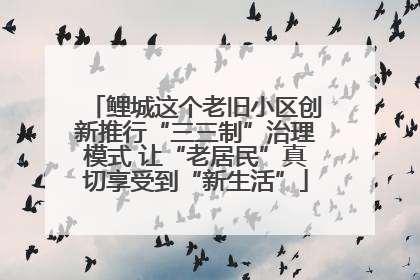 鲤城这个老旧小区创新推行“三三制”治理模式 让“老居民”真切享受到“新生活”