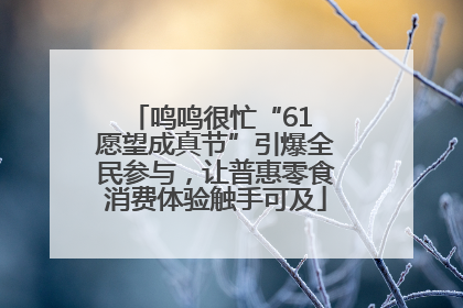 鸣鸣很忙“61 愿望成真节”引爆全民参与，让普惠零食消费体验触手可及