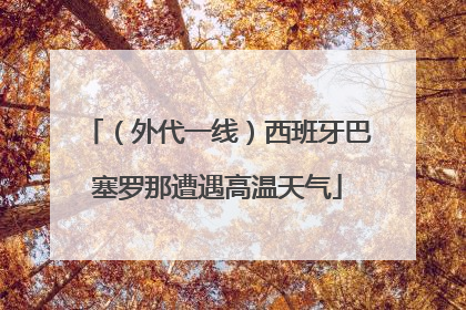 （外代一线）西班牙巴塞罗那遭遇高温天气