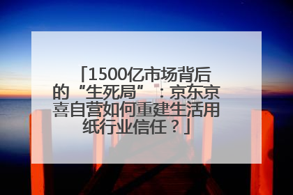 1500亿市场背后的“生死局”：京东京喜自营如何重建生活用纸行业信任？