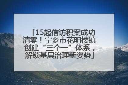 15起信访积案成功清零！宁乡市花明楼镇创建“三个一”体系，解锁基层治理新姿势