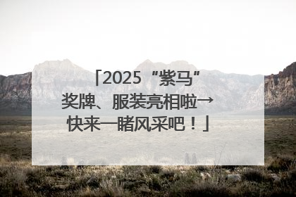 2025“紫马”奖牌、服装亮相啦→快来一睹风采吧！