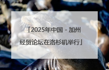 2025年中国－加州经贸论坛在洛杉矶举行