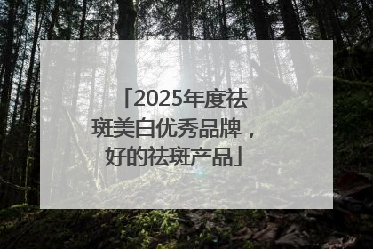2025年度祛斑美白优秀品牌，好的祛斑产品