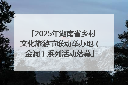 2025年湖南省乡村文化旅游节联动举办地（金洞）系列活动落幕