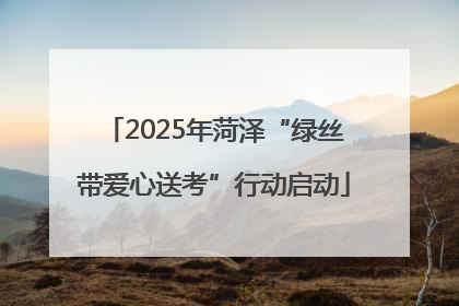 2025年菏泽“绿丝带爱心送考”行动启动