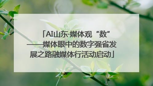 AI山东·媒体观“数”——媒体眼中的数字强省发展之路融媒体行活动启动
